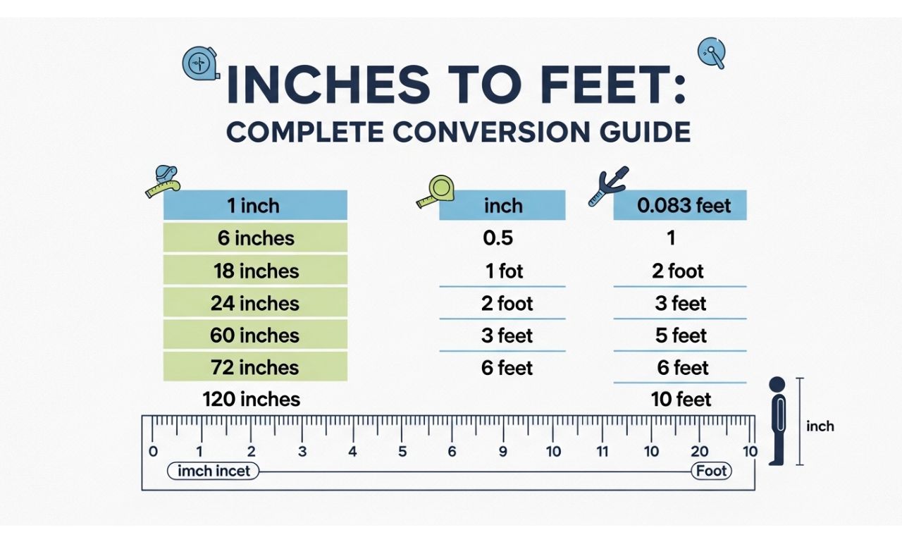 inches to feet